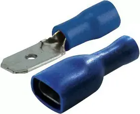 Achat Immédiat Assortiment de 20 cosses 6,3 mm large mâles-femelles bleu