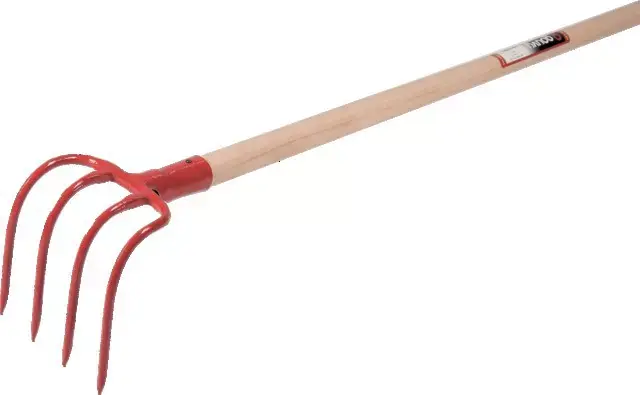 Croc à fumier 4 dents avec manche en bois 130 cm Offre Limitée