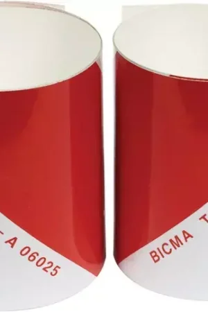 Kit 2 rlx adhésif blanc/rouge classe à larg 140mm long 1,12m Meilleur Prix