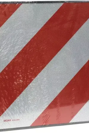 Plaque blanche/rouge 500x500mm homologue espagne Satisfait Ou Remboursé