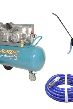 Offre Spéciale Pack compresseur Lacmé 27v150t + soufflette bec long + Tuyau 8x14 - 8 m