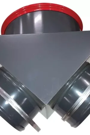Authentique Tete de distribution 2 sorties diamètre 200 mm avec 2 colliers pour ita 35 thermobile