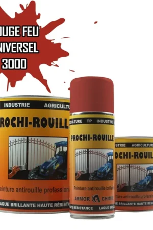 Pas Cher Peinture rouge FEU RAL 3000 - UNIVERSEL antirouille professionnelle